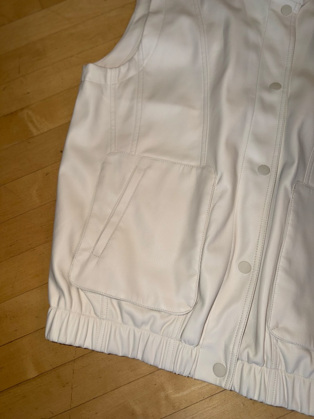 Pilcro by Anthropologie ecru biker vest,XL, GP1529 - Picture 8 of 8